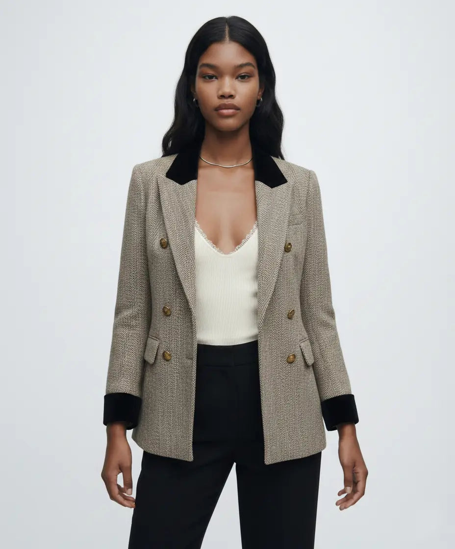 Casual Striped Suit Jacket