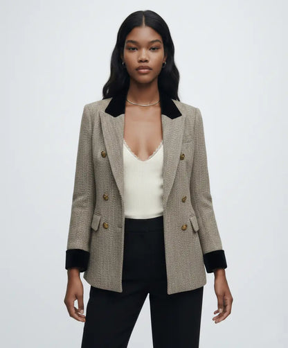 Casual Striped Suit Jacket