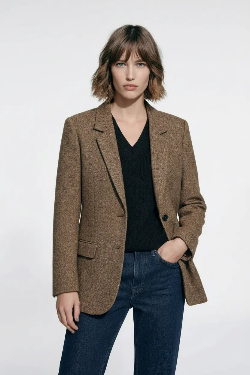 Long-Sleeve Pocket Decorated Blazer Ryan Raim