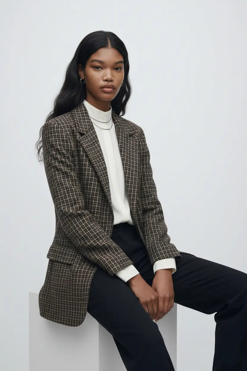 Women's Retro Lapel Single Breasted Coat Ryan Raim