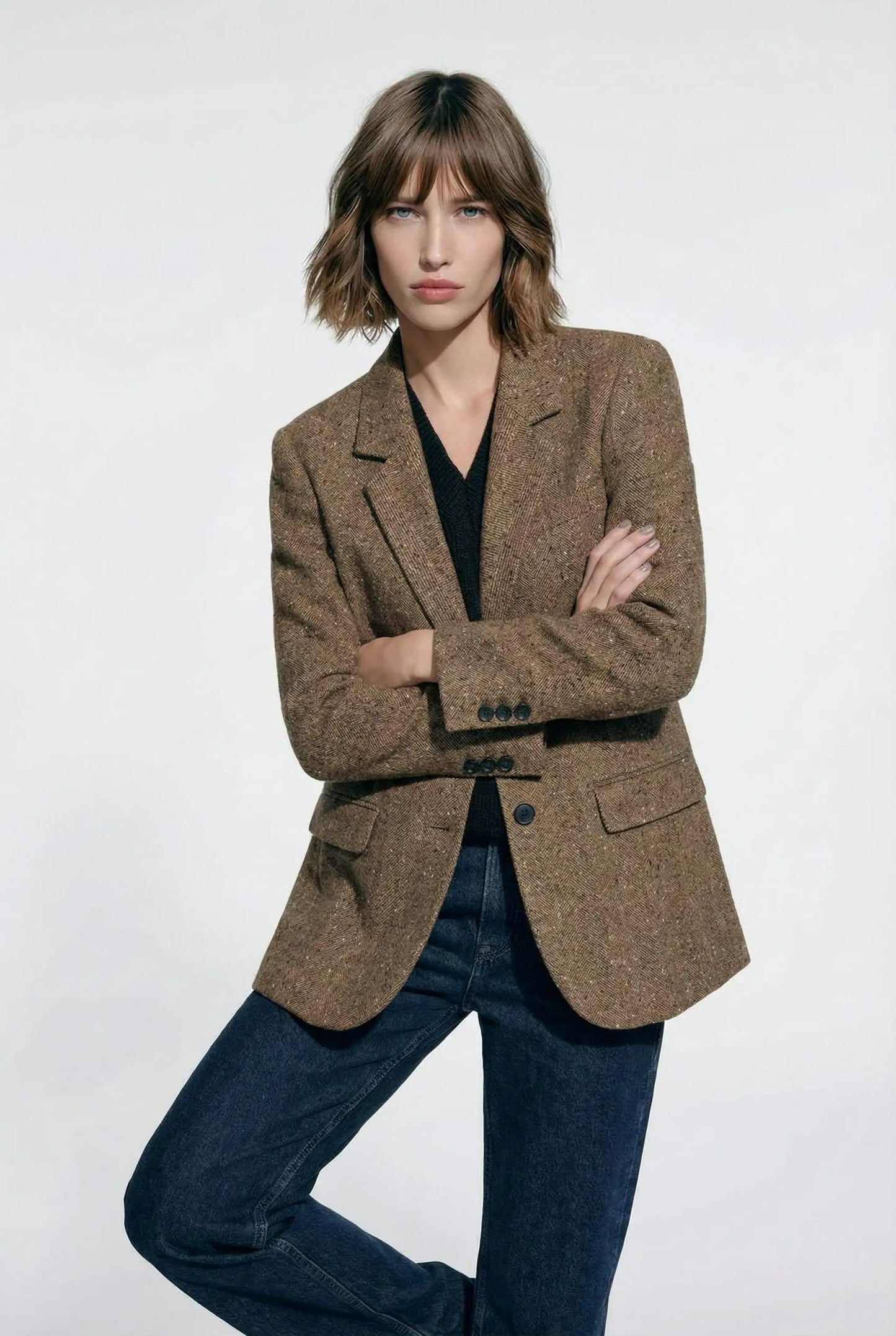 Long-Sleeve Pocket Decorated Blazer Ryan Raim