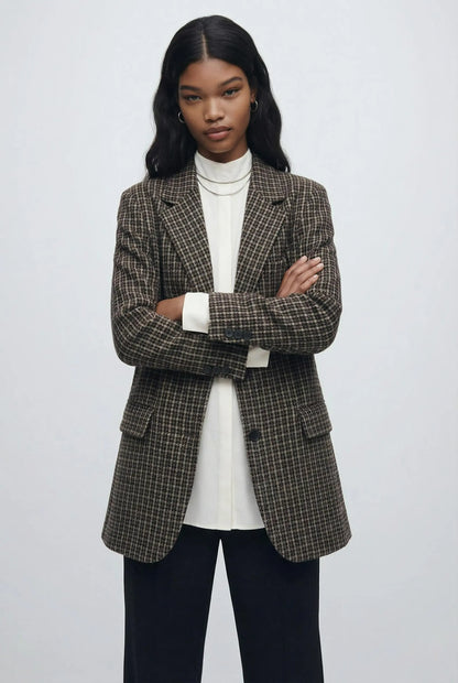 Women's Retro Lapel Single Breasted Coat Ryan Raim